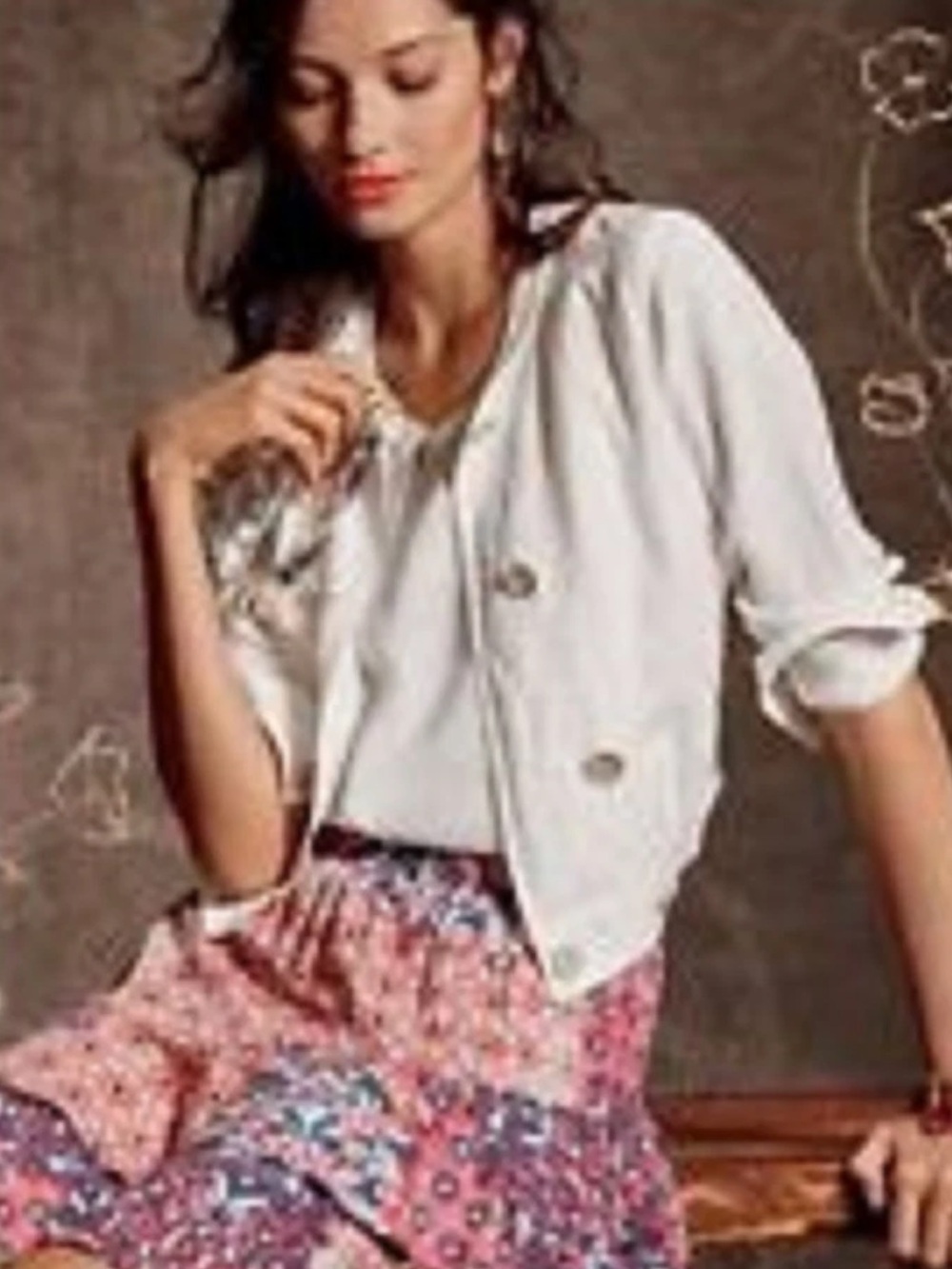 CAbi #5096 Piazza Jacket Size Small Off White Ivory